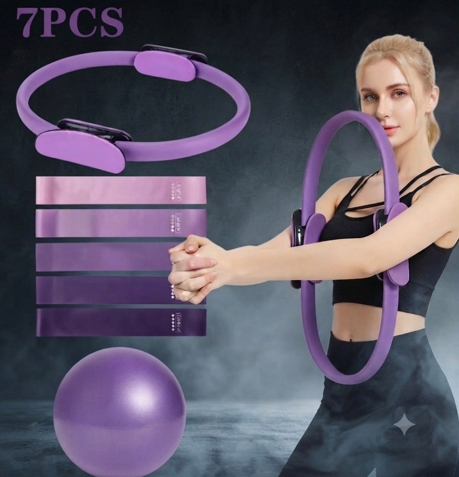 Pilates Starter Set — Ring, Ball, Bands & Strap