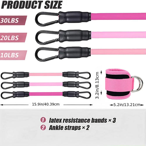 Fabric Resistance Bands — Non-Slip, Graded Strengths